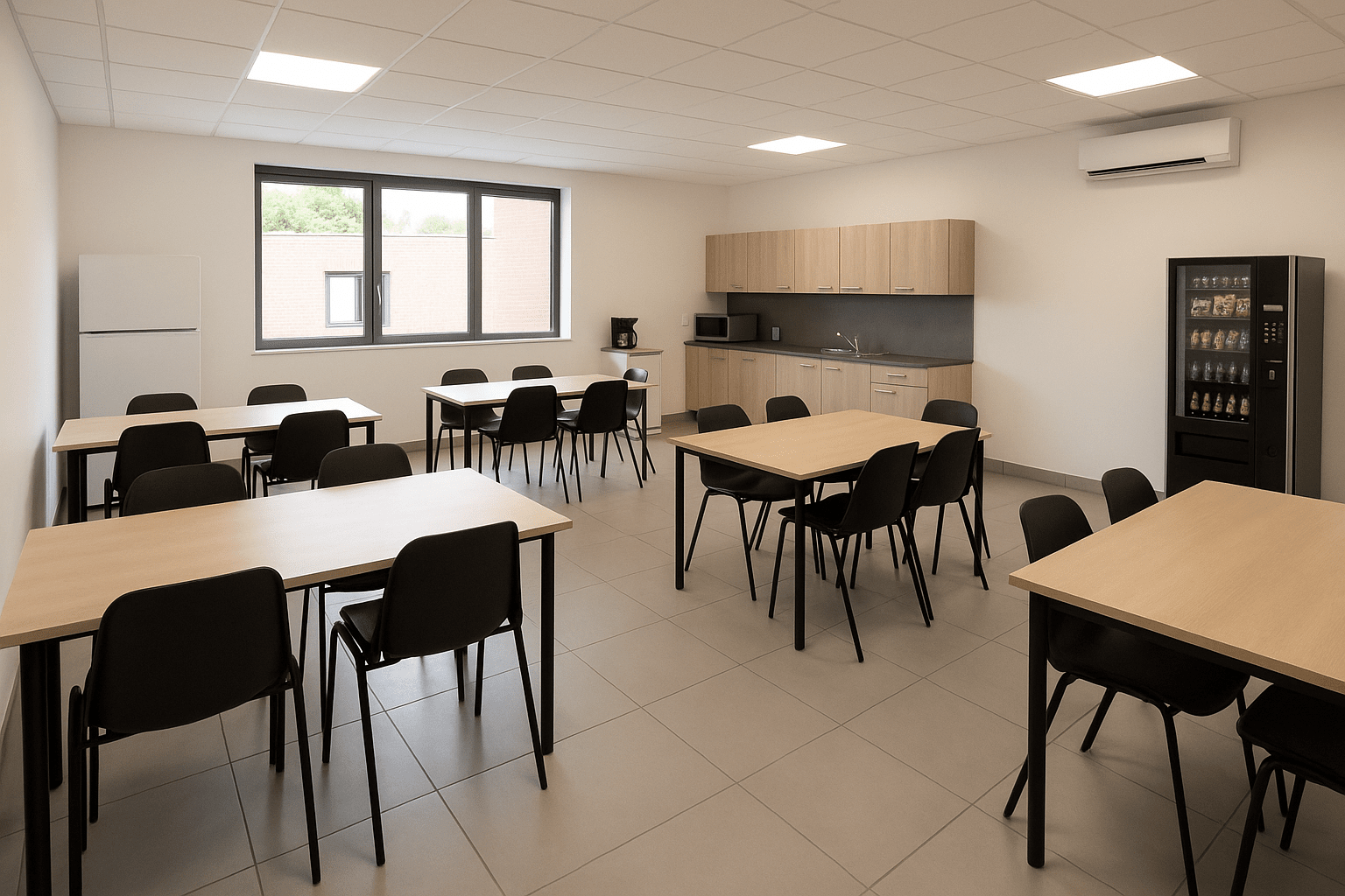 refectoire entreprise dimensions equipements